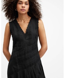 ALLSAINTS（オールセインツ）の「AVIANA SLEEVELESS BRODERIE MAXI DRESS | AVIANA ノースリーブ ブラダリー マキシ ドレス・ワンピース（ワンピース）」