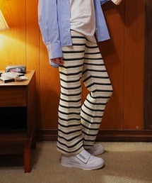 MIMIMEMETE（ミミメメット）の「ボーダーニットパンツ（その他パンツ）」