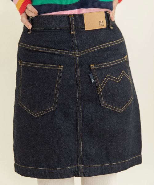 My Fav. CHILD WOMAN（マイファブチャイルドウーマン）の「11.36OZムラ糸デニム ミニスカート（デニムスカート・レディース・ネイビー・36/38）」の22枚目の写真