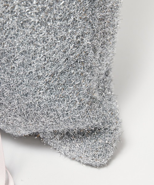 Chick（チック）の「リボン付きラメショルダーバック（トートバッグ・レディース・シルバー・FREE）」の10枚目の写真