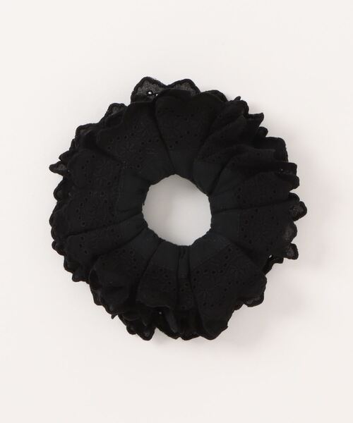 GOOD SQUISH（グッドスクイッシュ）の「【GOOD SQUISH】BLUMBERG コットンレースシュシュ ギフト プレゼント（シュシュ・レディース・ホワイト/ブラック/レッド・FREE）」の7枚目の写真