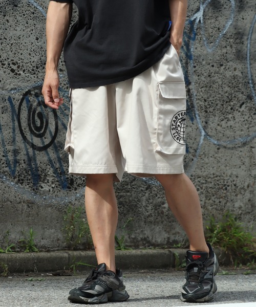 STARTER BLACK LABEL(スターターブラックレーベル)の「【STARTER /スターター】TCツイルワイドハーフカーゴパンツ(カーゴパンツ・メンズ・パープル/グリーン/ブラック/オフホワイト・M/L/XL)」の3枚目の写真