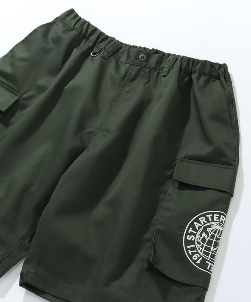 STARTER BLACK LABEL(スターターブラックレーベル)の「【STARTER /スターター】TCツイルワイドハーフカーゴパンツ(カーゴパンツ・メンズ・パープル/グリーン/ブラック/オフホワイト・M/L/XL)」の9枚目の写真