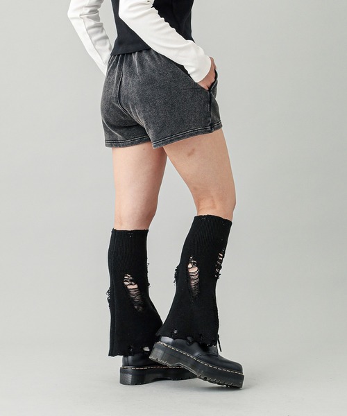 X-girl（エックスガール）の「SWEAT SHORT PANTS（スウェットパンツ・レディース・ブラック/ブラウン/バーガンディー・S/M）」の19枚目の写真