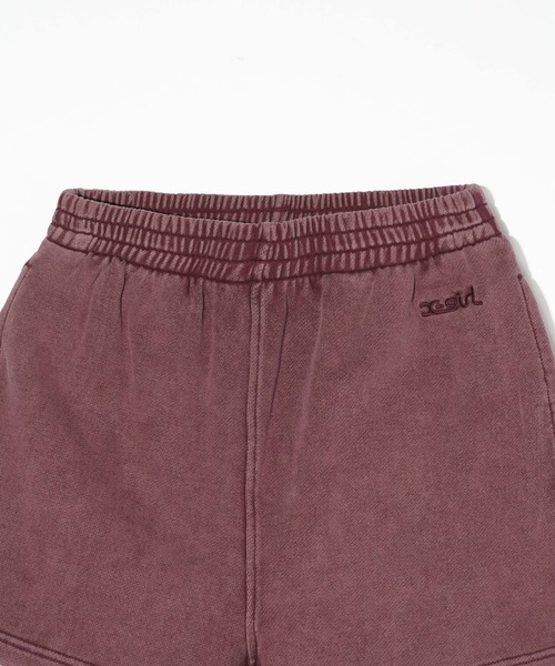 X-girl（エックスガール）の「SWEAT SHORT PANTS（スウェットパンツ・レディース・ブラック/ブラウン/バーガンディー・S/M）」の14枚目の写真