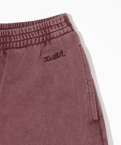 X-girl（エックスガール）の「SWEAT SHORT PANTS（スウェットパンツ・レディース・ブラック/ブラウン/バーガンディー・S/M）」の16枚目の写真