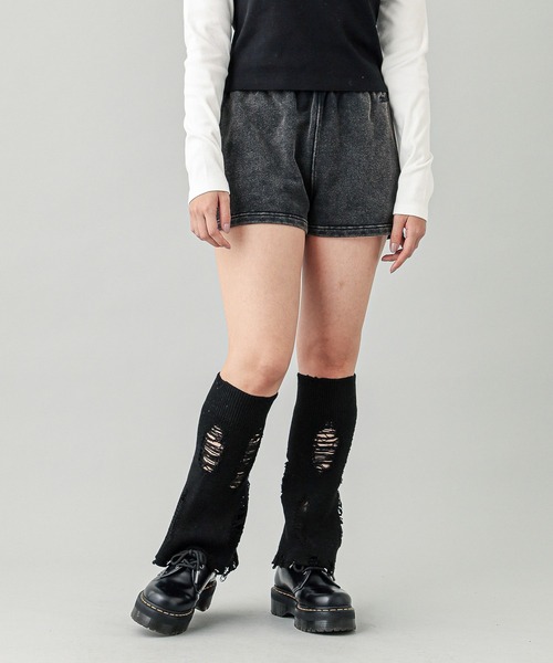 X-girl（エックスガール）の「SWEAT SHORT PANTS（スウェットパンツ・レディース・ブラック/ブラウン/バーガンディー・S/M）」の18枚目の写真