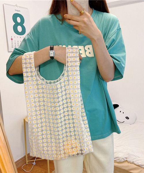 Teem Store(チームストア)の「総柄シアー ハンド トート(トートバッグ・レディース・その他1/その他2・F)」の3枚目の写真