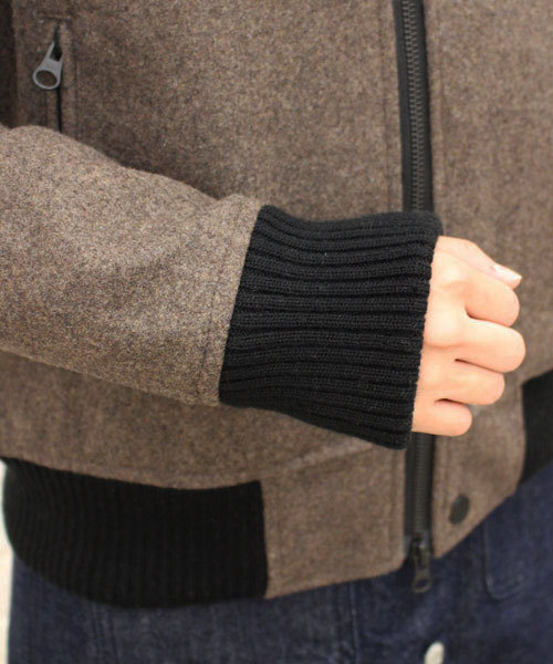 CIAOPANIC(チャオパニック)の「【Ciaopanic】【TOOL】 メルトンZIPブルゾン(スタジャン・レディース・グレー/ブラウン/ネイビー・FREE)」の7枚目の写真