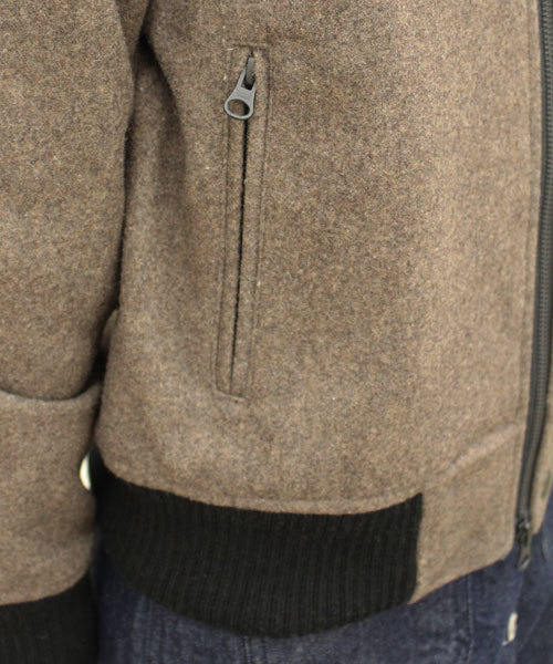 CIAOPANIC(チャオパニック)の「【Ciaopanic】【TOOL】 メルトンZIPブルゾン(スタジャン・レディース・グレー/ブラウン/ネイビー・FREE)」の8枚目の写真