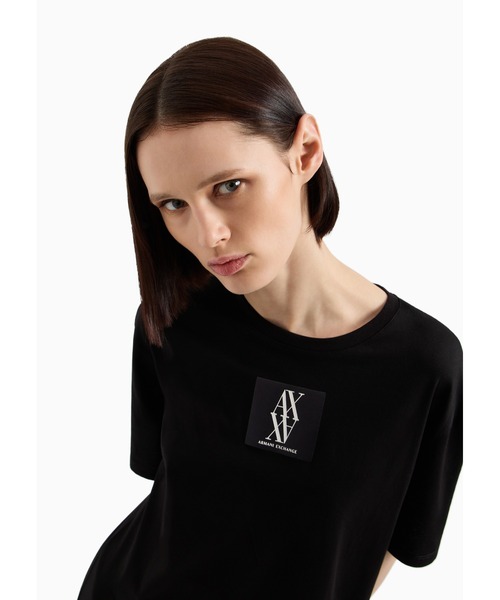 A/X Armani Exchange* ロゴ ワンピース クルーネック 半袖 A|X アルマーニ エクスチェンジ】ICON クルーネック半袖Tシャツ