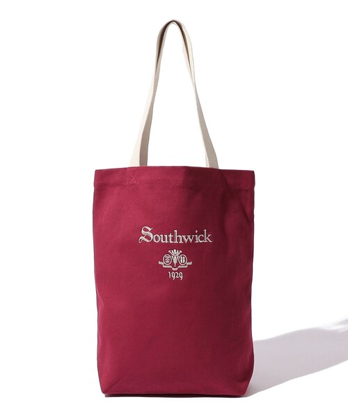 SOUTHWICK(サウスウィック)の「Southwick: Gate Label ロゴ キャンバス トート バッグ(トートバッグ・メンズ・コバルトブルー/エンジ/ダークグリーン/キャメル/ブラック・ONE SIZE)」の1枚目の写真