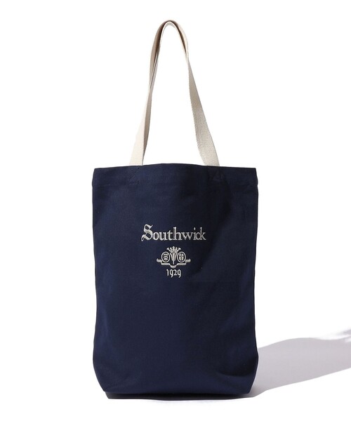 SOUTHWICK(サウスウィック)の「Southwick: Gate Label ロゴ キャンバス トート バッグ(トートバッグ・メンズ・コバルトブルー/エンジ/ダークグリーン/キャメル/ブラック・ONE SIZE)」の4枚目の写真