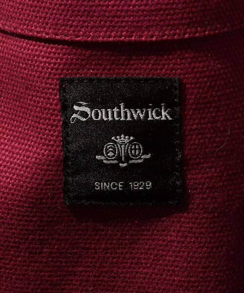 SOUTHWICK(サウスウィック)の「Southwick: Gate Label ロゴ キャンバス トート バッグ(トートバッグ・メンズ・コバルトブルー/エンジ/ダークグリーン/キャメル/ブラック・ONE SIZE)」の12枚目の写真