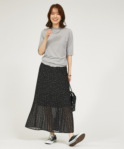 abahouse mavie（アバハウスマヴィ）の「メロウスパーク5分袖プルオーバー（Tシャツ/カットソー・レディース・ホワイト/ライトグレー/ブラック・フリー）」の9枚目の写真