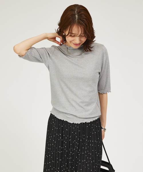 abahouse mavie（アバハウスマヴィ）の「メロウスパーク5分袖プルオーバー（Tシャツ/カットソー・レディース・ホワイト/ライトグレー/ブラック・フリー）」の10枚目の写真