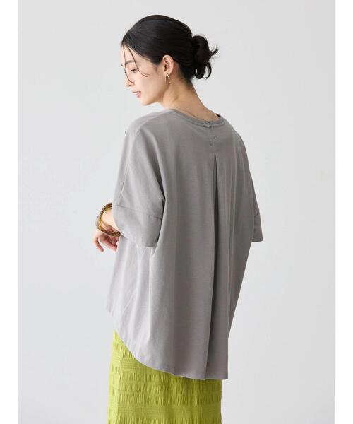 AMERICAN HOLIC(アメリカンホリック)の「接触冷感バックタックカットプルオーバー(Tシャツ/カットソー・レディース・グレー/ホワイト/サックスブルー/ブラック/イエロー・L/M)」の3枚目の写真