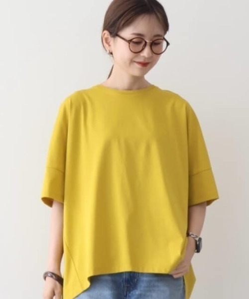 AMERICAN HOLIC(アメリカンホリック)の「接触冷感バックタックカットプルオーバー(Tシャツ/カットソー・レディース・グレー/ホワイト/サックスブルー/ブラック/イエロー・L/M)」の5枚目の写真