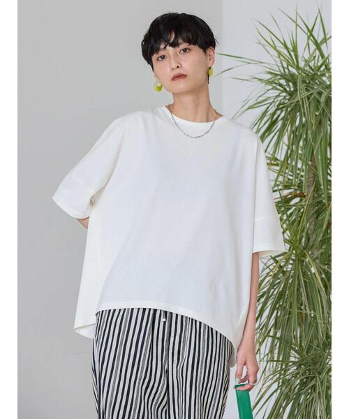 AMERICAN HOLIC(アメリカンホリック)の「接触冷感バックタックカットプルオーバー(Tシャツ/カットソー・レディース・グレー/ホワイト/サックスブルー/ブラック/イエロー・L/M)」の7枚目の写真