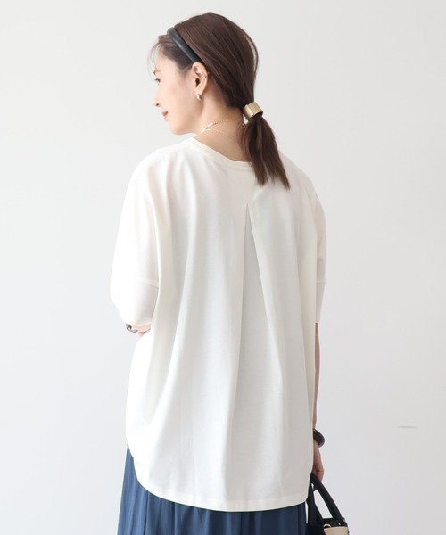 AMERICAN HOLIC(アメリカンホリック)の「接触冷感バックタックカットプルオーバー(Tシャツ/カットソー・レディース・グレー/ホワイト/サックスブルー/ブラック/イエロー・L/M)」の16枚目の写真