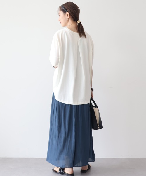 AMERICAN HOLIC(アメリカンホリック)の「接触冷感バックタックカットプルオーバー(Tシャツ/カットソー・レディース・グレー/ホワイト/サックスブルー/ブラック/イエロー・L/M)」の14枚目の写真
