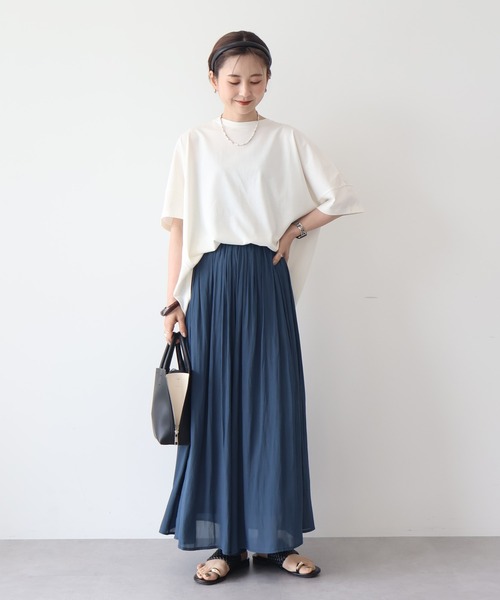 AMERICAN HOLIC(アメリカンホリック)の「接触冷感バックタックカットプルオーバー(Tシャツ/カットソー・レディース・グレー/ホワイト/サックスブルー/ブラック/イエロー・L/M)」の13枚目の写真