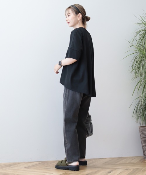 AMERICAN HOLIC(アメリカンホリック)の「接触冷感バックタックカットプルオーバー(Tシャツ/カットソー・レディース・グレー/ホワイト/サックスブルー/ブラック/イエロー・L/M)」の17枚目の写真