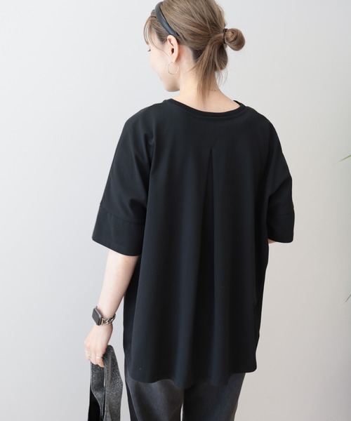 AMERICAN HOLIC(アメリカンホリック)の「接触冷感バックタックカットプルオーバー(Tシャツ/カットソー・レディース・グレー/ホワイト/サックスブルー/ブラック/イエロー・L/M)」の9枚目の写真