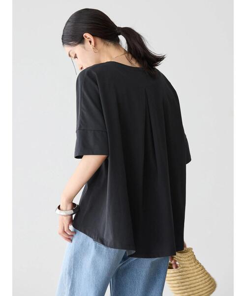 AMERICAN HOLIC(アメリカンホリック)の「接触冷感バックタックカットプルオーバー(Tシャツ/カットソー・レディース・グレー/ホワイト/サックスブルー/ブラック/イエロー・L/M)」の12枚目の写真