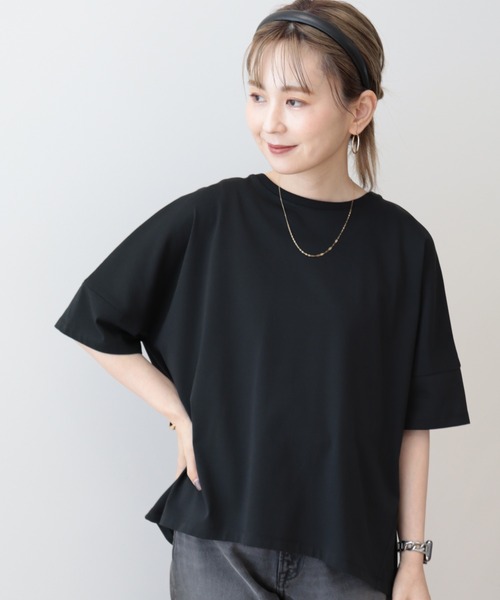 AMERICAN HOLIC(アメリカンホリック)の「接触冷感バックタックカットプルオーバー(Tシャツ/カットソー・レディース・グレー/ホワイト/サックスブルー/ブラック/イエロー・L/M)」の10枚目の写真