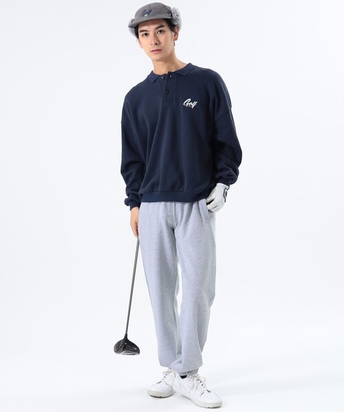 BEAMS GOLF(ビームスゴルフ)の「【別注】ELECTRIC GOLF / ダッド ポロカラー スウェットシャツ(スウェット・メンズ・ネイビー/チャコールグレー・MEDIUM/X-LARGE/LARGE)」の3枚目の写真