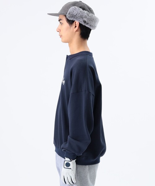 BEAMS GOLF(ビームスゴルフ)の「【別注】ELECTRIC GOLF / ダッド ポロカラー スウェットシャツ(スウェット・メンズ・ネイビー/チャコールグレー・MEDIUM/X-LARGE/LARGE)」の4枚目の写真