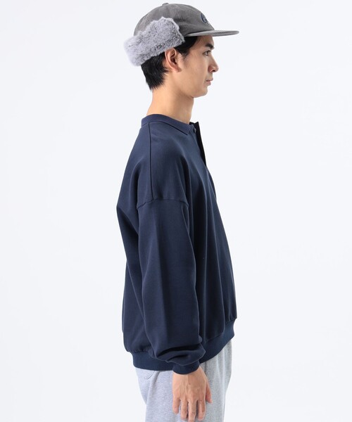 BEAMS GOLF(ビームスゴルフ)の「【別注】ELECTRIC GOLF / ダッド ポロカラー スウェットシャツ(スウェット・メンズ・ネイビー/チャコールグレー・MEDIUM/X-LARGE/LARGE)」の6枚目の写真