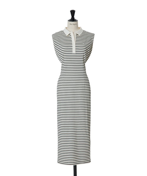 ワンピース her lip to French Sleeve Polo Long Dress Her lip to（ハーリップトゥー）の「French Sleeve Polo Long
