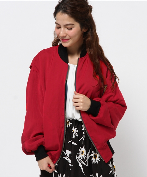 Omekashi（オメカシ）の「【Omekashi】HLリバーシブルブルゾン（ブルゾン・レディース・ブラック/ブルー・ﾌﾘ-）」の13枚目の写真