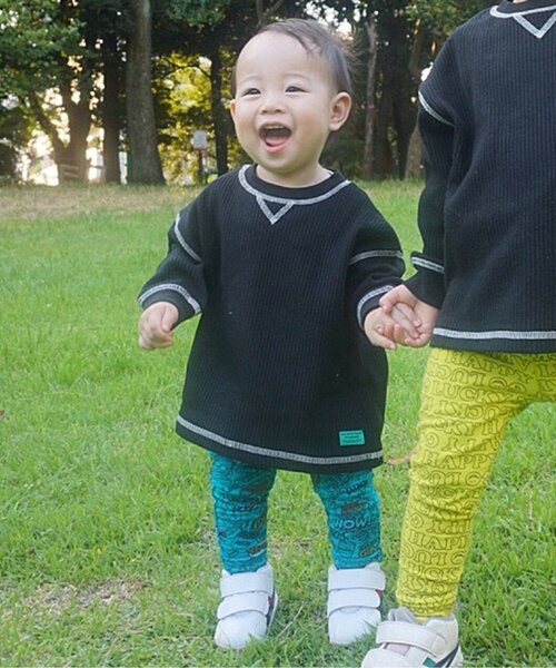 BREEZE（ブリーズ）の「DAISUKI パンツ 9分丈（その他パンツ・キッズ・ダークブルー/チェック/ブラック/ライトグレー/ライム/オレンジ/ブルー/ラベンダー/ミント/エメラルド/ネイビー/ブラウン/レッド/グレー・90/100/110/120/80/130/70）」の21枚目の写真