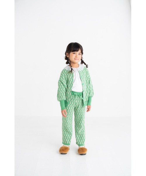 nino（ニノ）の「ＫＮＩＴＣａｔジャガードロングパンツ（その他パンツ・キッズ・ブラック/エメラルド・90cm/110cm/100cm/120cm）」の7枚目の写真