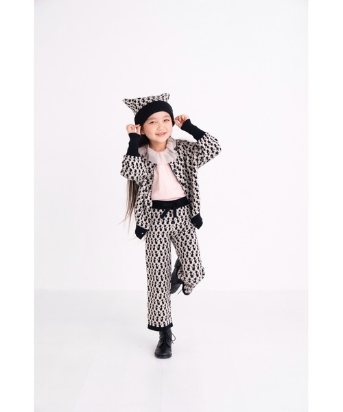 nino（ニノ）の「ＫＮＩＴＣａｔジャガードロングパンツ（その他パンツ・キッズ・ブラック/エメラルド・90cm/110cm/100cm/120cm）」の12枚目の写真