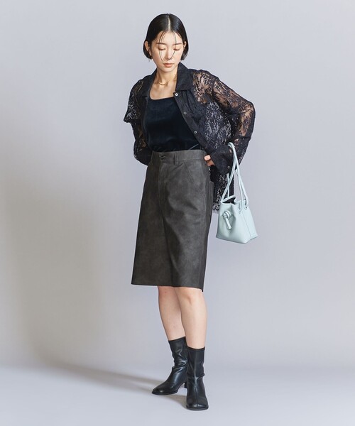 BEAUTY&YOUTH UNITED ARROWS(ビューティーアンドユースユナイテッドアローズ)の「レザーライク ハーフパンツ(その他パンツ・レディース・ブラック/ダークグレー・S/M)」の8枚目の写真