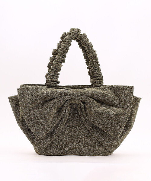 SMIR NASLI(サミールナスリ)の「ラメリボンバッグ(ハンドバッグ・レディース・ブラック/シルバー/ゴールド・FREE)」の4枚目の写真