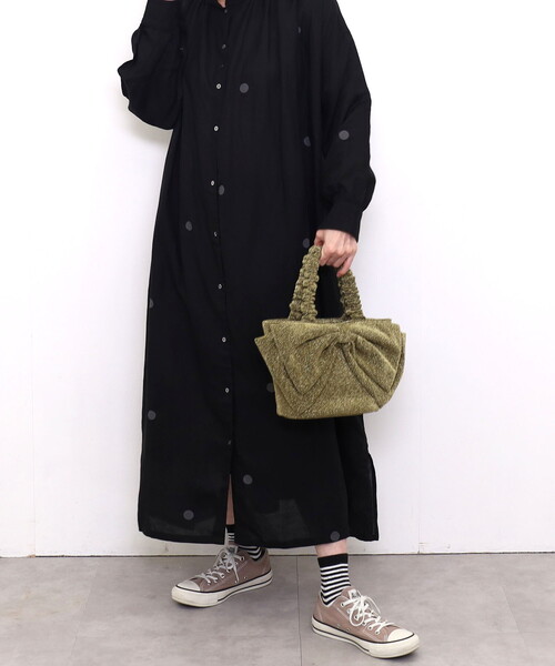 SMIR NASLI(サミールナスリ)の「ラメリボンバッグ(ハンドバッグ・レディース・ブラック/シルバー/ゴールド・FREE)」の13枚目の写真