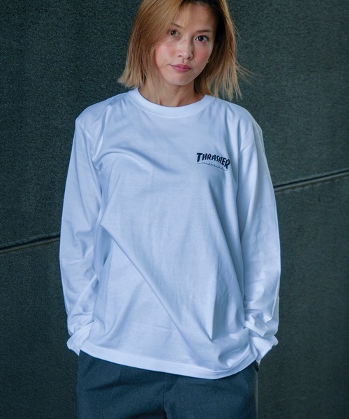 THRASHER(スラッシャー)の「MULTI.E GONZ L/S T-SHIRTS/スラッシャーリラックスフィットGONZマルチグラフィックバックプリントロングTシャツ(Tシャツ/カットソー・メンズ・ホワイト/ミックスグレー/ブラック・MEDIUM/XX-LARGE/X-LARGE/LARGE)」の7枚目の写真