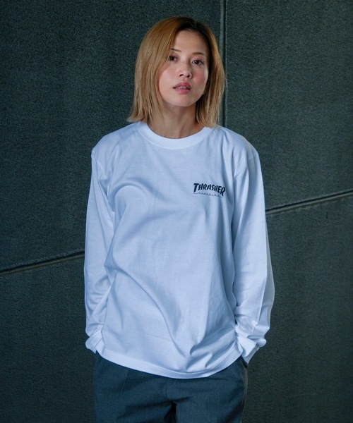 THRASHER(スラッシャー)の「MULTI.E GONZ L/S T-SHIRTS/スラッシャーリラックスフィットGONZマルチグラフィックバックプリントロングTシャツ(Tシャツ/カットソー・メンズ・ホワイト/ミックスグレー/ブラック・MEDIUM/XX-LARGE/X-LARGE/LARGE)」の8枚目の写真