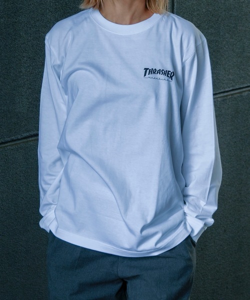 THRASHER(スラッシャー)の「MULTI.E GONZ L/S T-SHIRTS/スラッシャーリラックスフィットGONZマルチグラフィックバックプリントロングTシャツ(Tシャツ/カットソー・メンズ・ホワイト/ミックスグレー/ブラック・MEDIUM/XX-LARGE/X-LARGE/LARGE)」の11枚目の写真