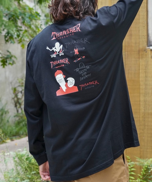 THRASHER(スラッシャー)の「MULTI.E GONZ L/S T-SHIRTS/スラッシャーリラックスフィットGONZマルチグラフィックバックプリントロングTシャツ(Tシャツ/カットソー・メンズ・ホワイト/ミックスグレー/ブラック・MEDIUM/XX-LARGE/X-LARGE/LARGE)」の18枚目の写真