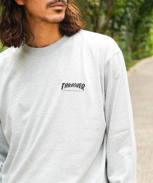 THRASHER(スラッシャー)の「MULTI.E GONZ L/S T-SHIRTS/スラッシャーリラックスフィットGONZマルチグラフィックバックプリントロングTシャツ(Tシャツ/カットソー・メンズ・ホワイト/ミックスグレー/ブラック・MEDIUM/XX-LARGE/X-LARGE/LARGE)」の4枚目の写真