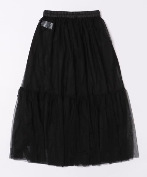 for/c（フォーシー）の「裏地取り外し可チュールスカート【サスティナブル】（スカート・レディース・ブラック/オフホワイト・M/L/LL）」の21枚目の写真