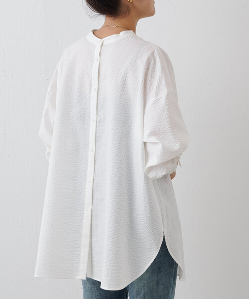 ビアズリー BEARDSLEY ハイネックシャツ （white