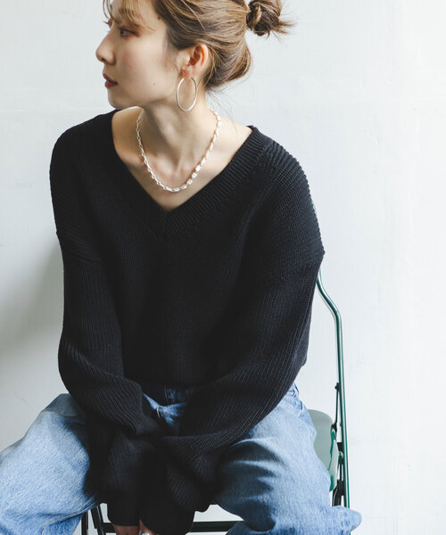 Noble（ノーブル）の「ELENI/エルニ 片畦オーバーショルダーニット  