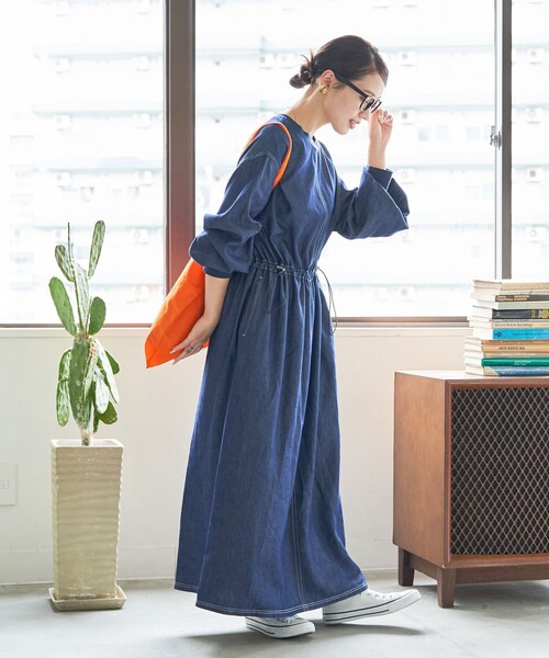 セール】限定展開 ウエスト ドローコード フレアワンピース